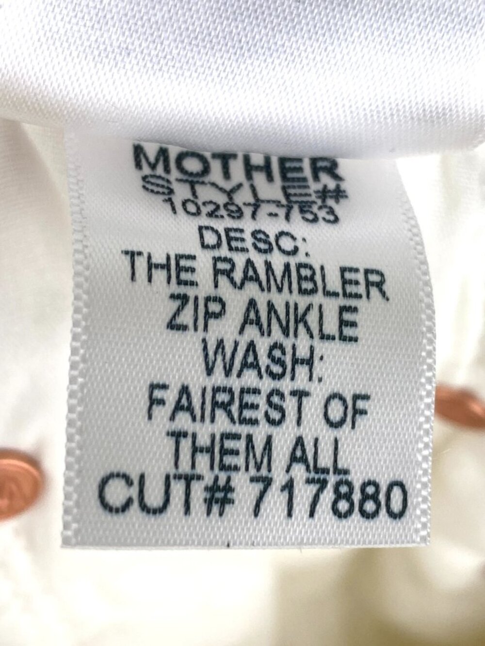 MOTHER The Rambler Zip Ankle Jean, Sz 27 - Picture 10 of 11